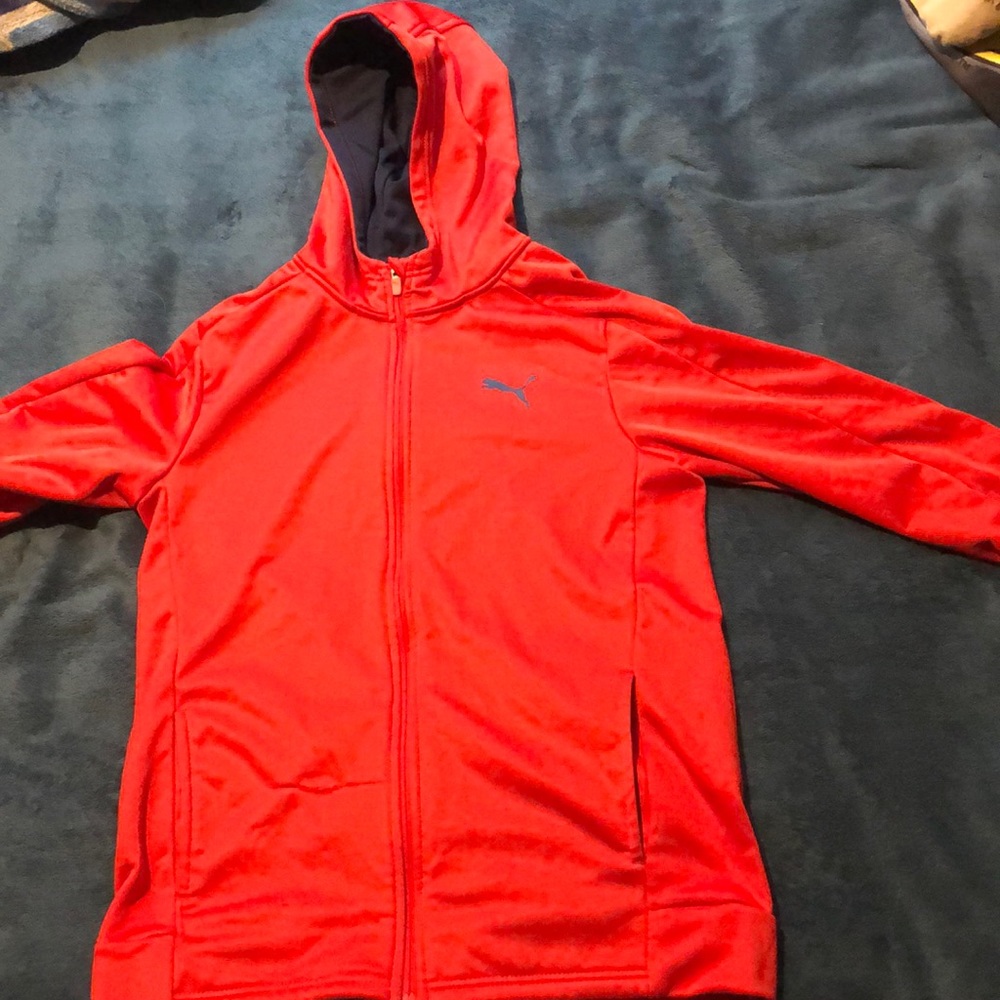 Red Puma zip up sweatshirt